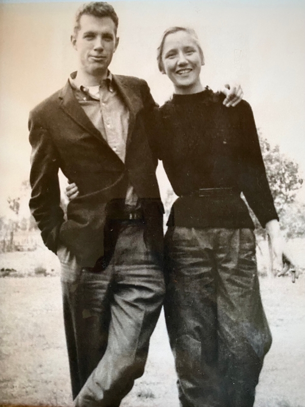 Pancho and Joan Safford during a trip to the countryside, Bogota, Colombia, 1961.